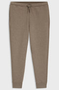 Stretch-cotton jersey joggers with drawstring waist - Light Brown