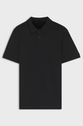 Polo shirt in cotton piqué with logo detail - Black