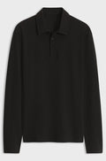 Polo shirt in cotton and silk - Black
