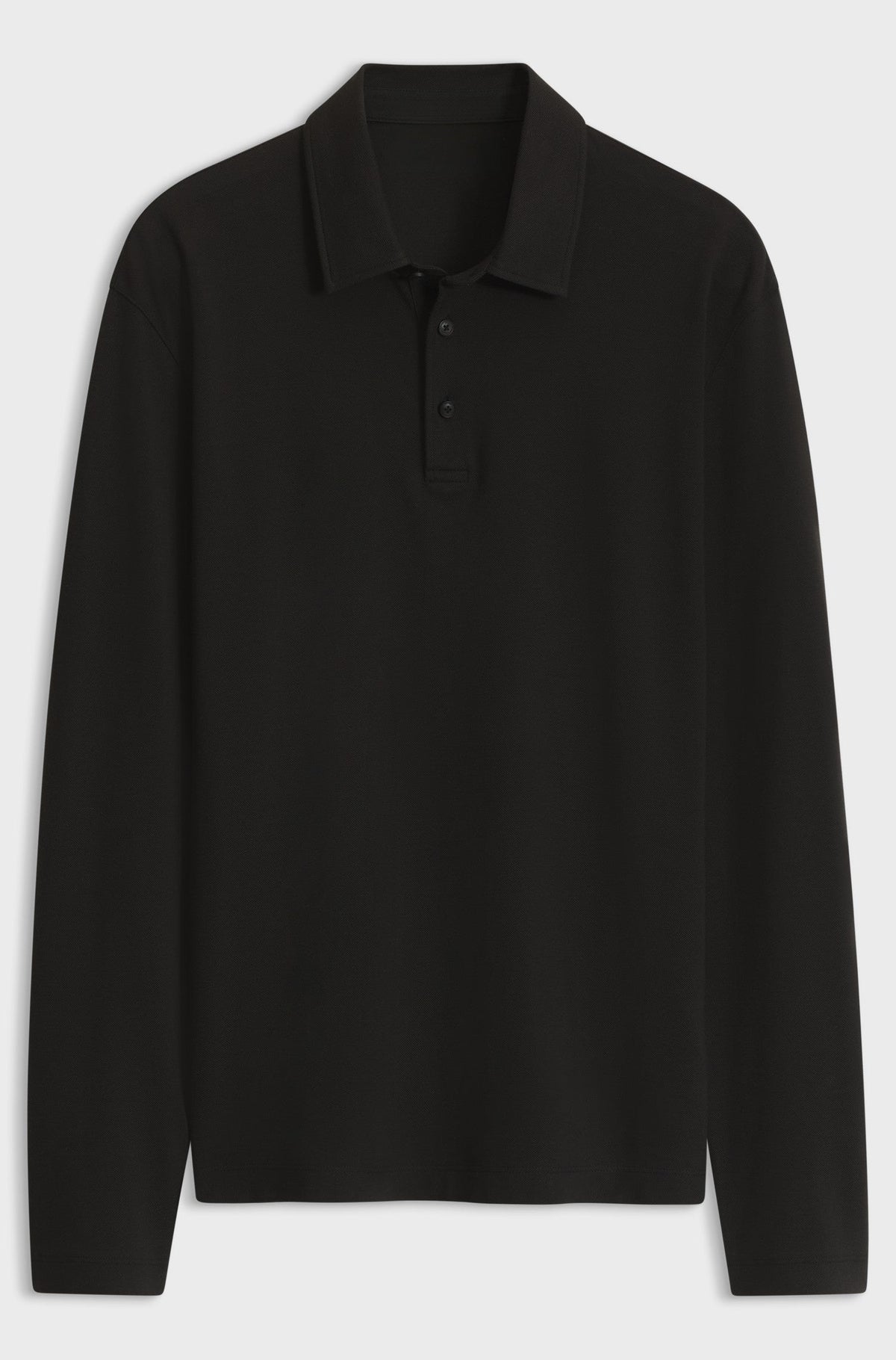 Polo shirt in cotton and silk - Black