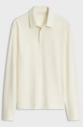 Polo shirt in cotton and silk - Natural