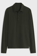 Polo shirt in cotton and silk - Dark Green