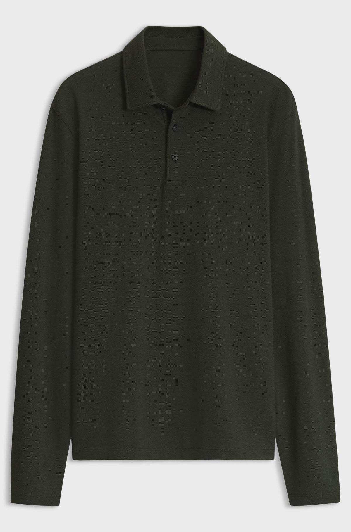 Polo shirt in cotton and silk - Dark Green