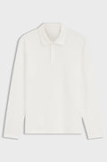 Slim-fit polo shirt in mercerised cotton - Natural