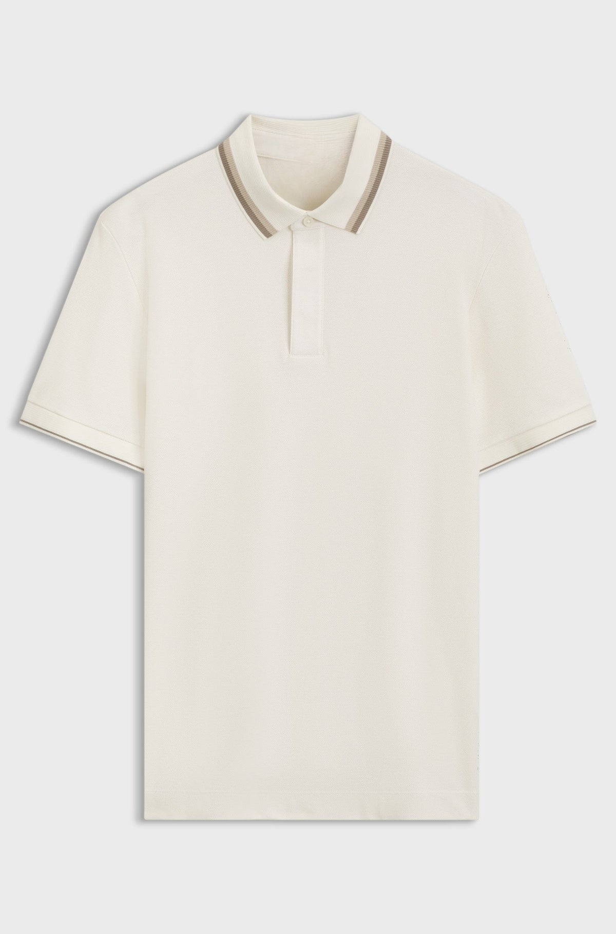 Regular-fit polo shirt in structured cotton piqué - Natural