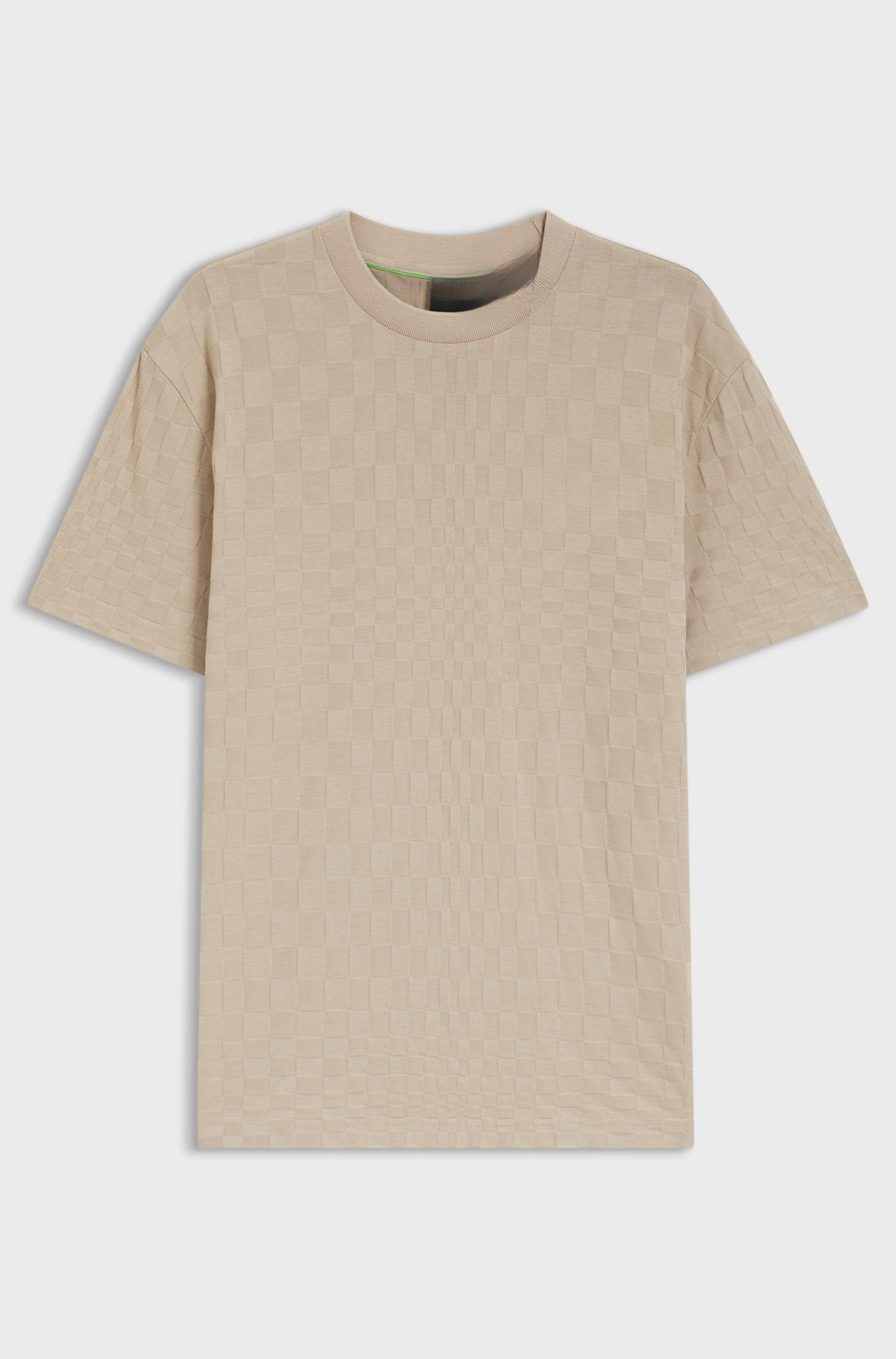 Relaxed-fit crew-neck tee in cooling cotton - Light Beige