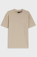 Relaxed-fit crew-neck tee in cooling cotton - Light Beige