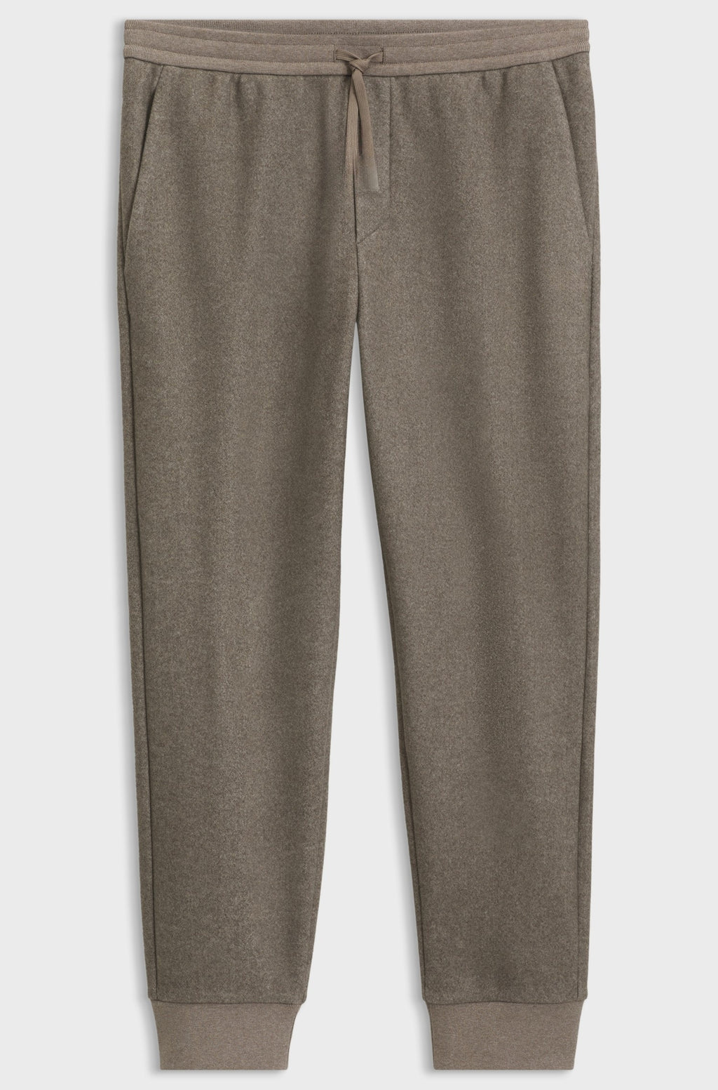 Regular-fit melange drawstring joggers with reflective details - Light Brown