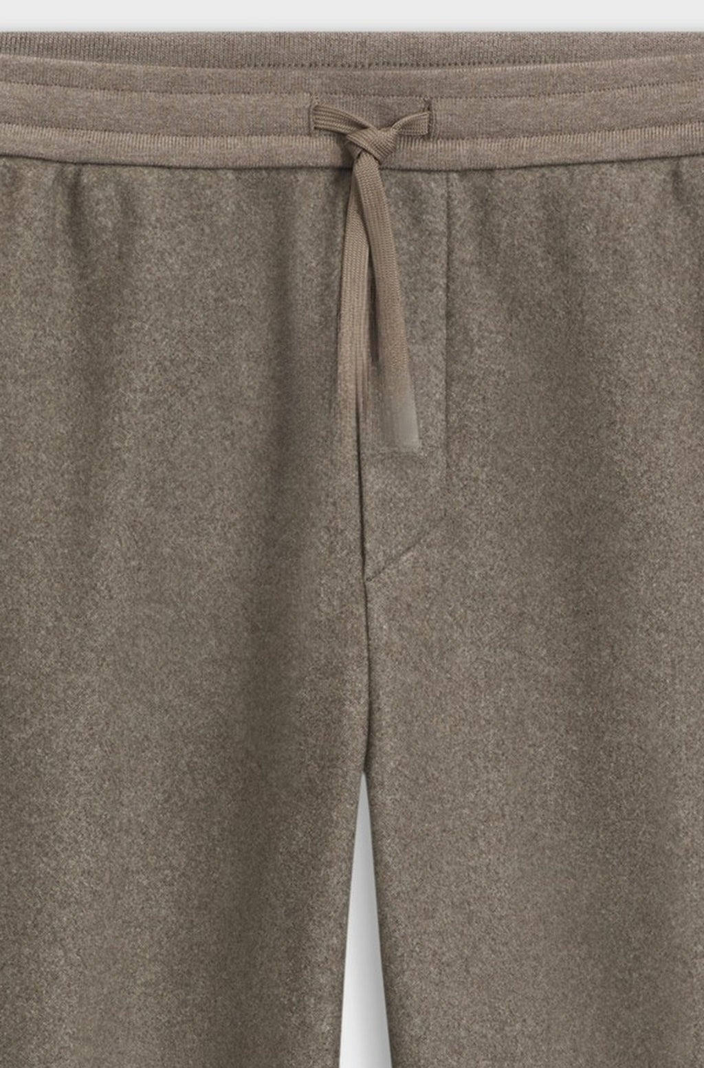 Regular-fit melange drawstring joggers with reflective details - Light Brown