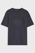 Relaxed-fit crew-neck tee in soft cotton - Dark Blue