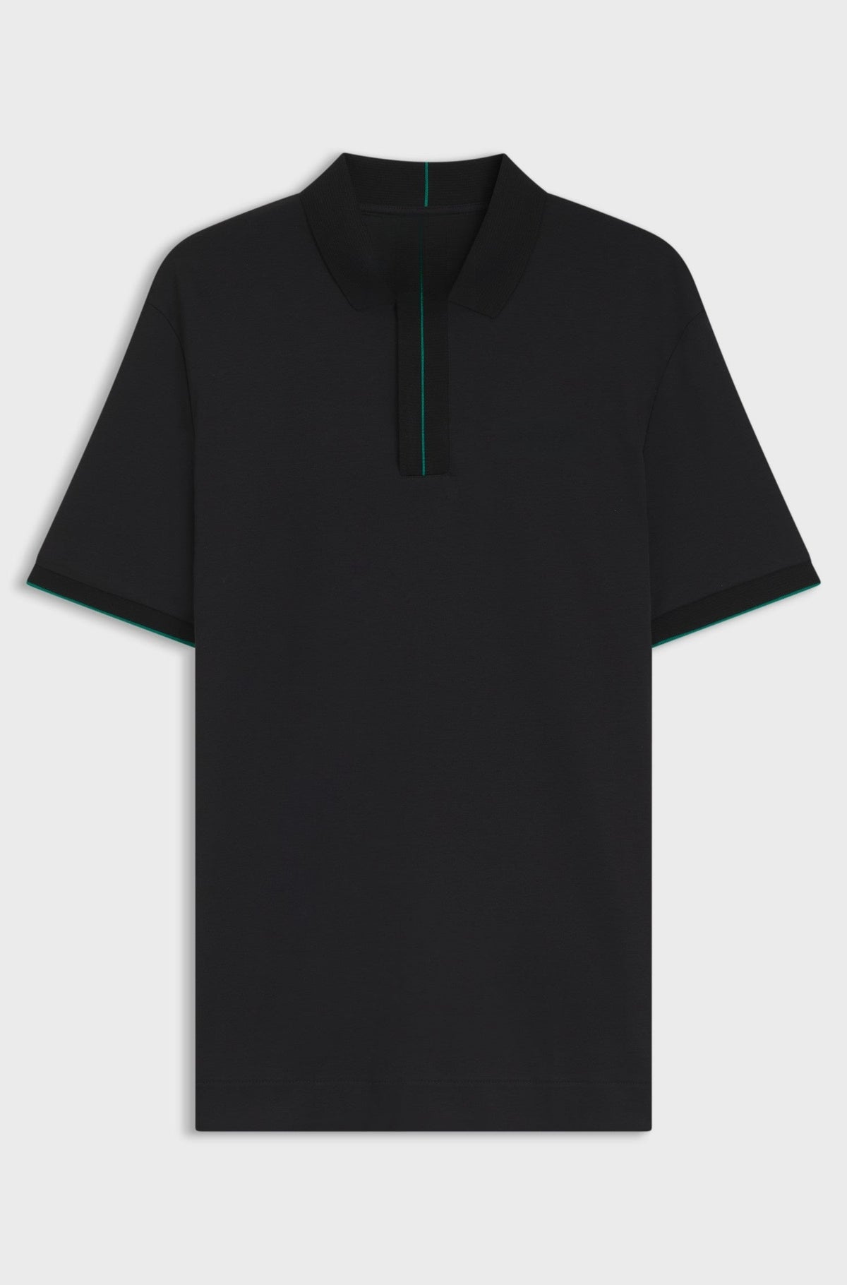 Polo shirt in mercerised cotton - Black