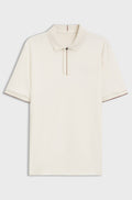 Polo shirt in mercerised cotton - Natural
