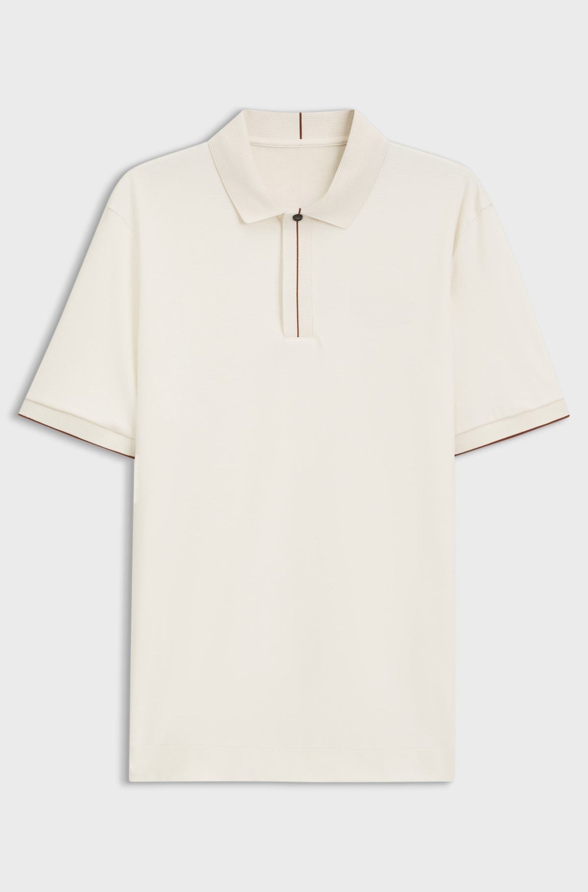 Polo shirt in mercerised cotton - Natural