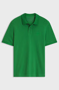 Versatile polo shirt in soft cotton - Green