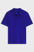 Versatile polo shirt in soft cotton - Blue