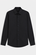Slim-fit stretch-cotton shirt - Dark Blue