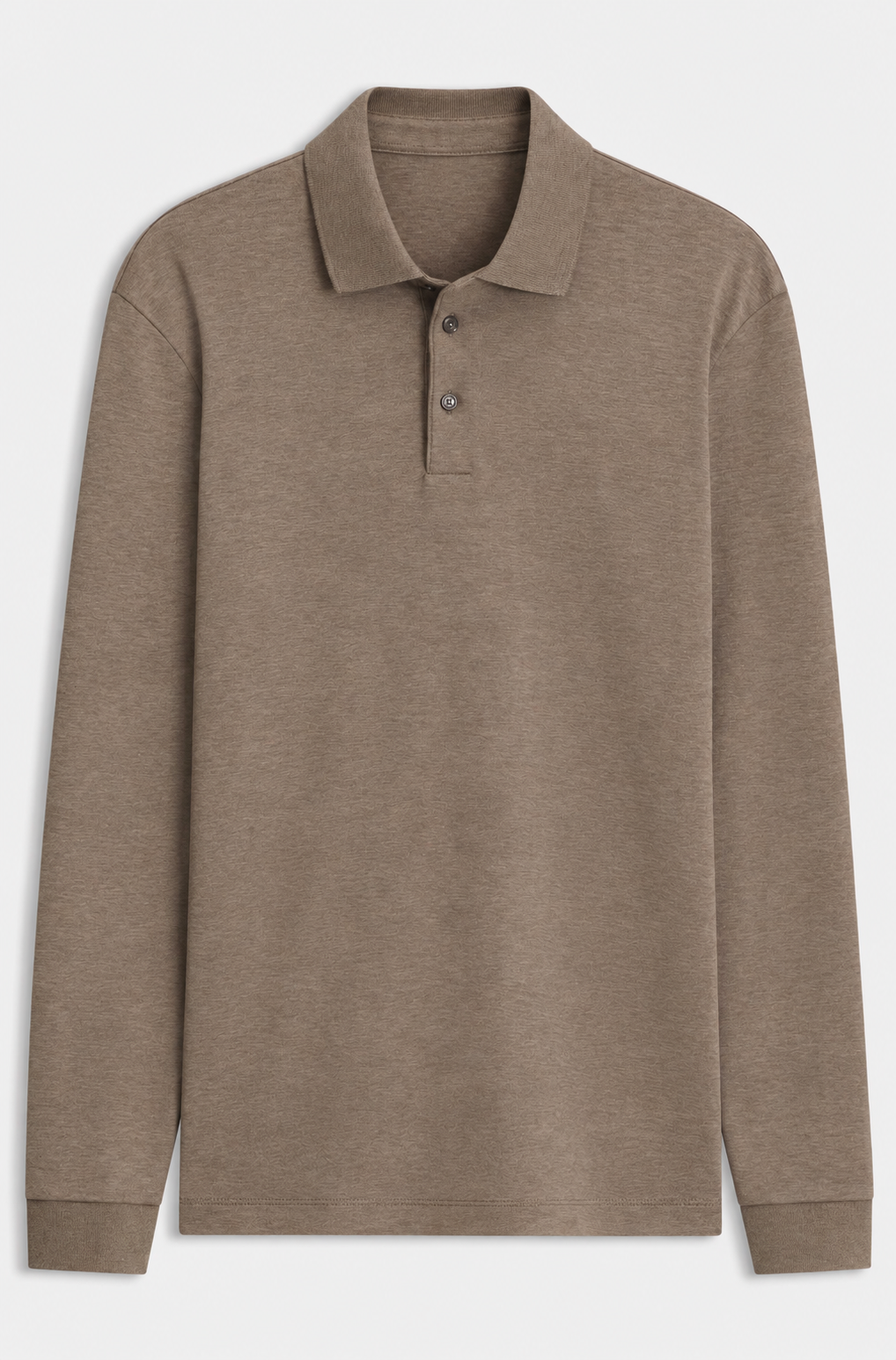 Merino-wool polo sweater - Light Brown