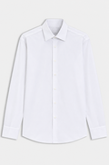 Slim-fit stretch-cotton shirt - White